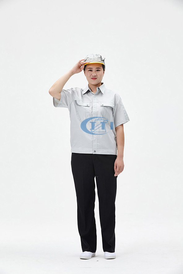 防静电工作服套装 GA0X11A (短袖)-3