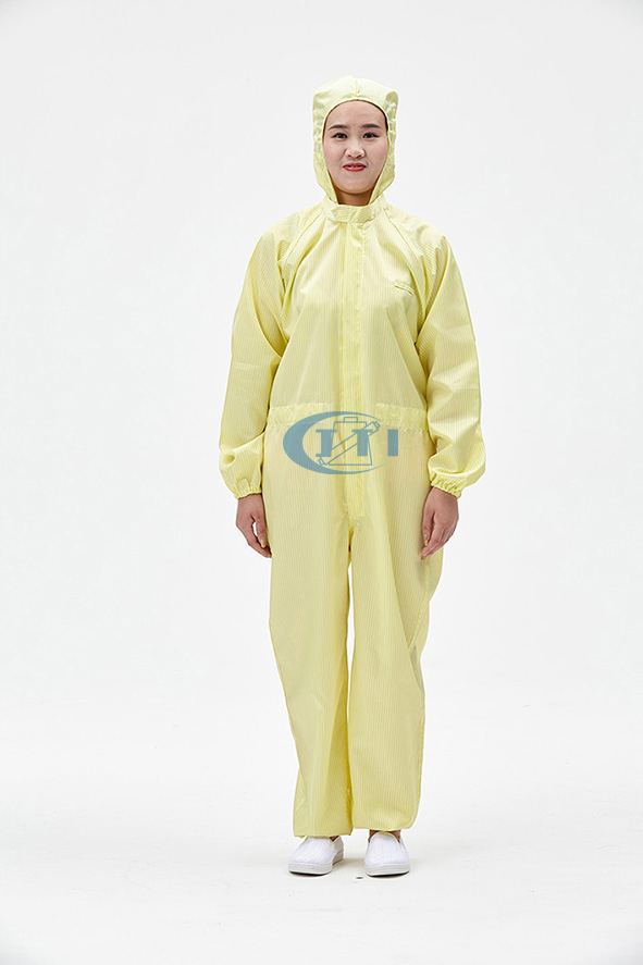 防静电连体服 GA01128 (带帽、洁净室)-3